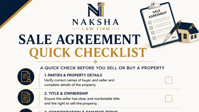 Sale Agreement Checklist